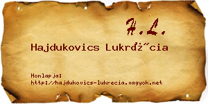 Hajdukovics Lukrécia névjegykártya